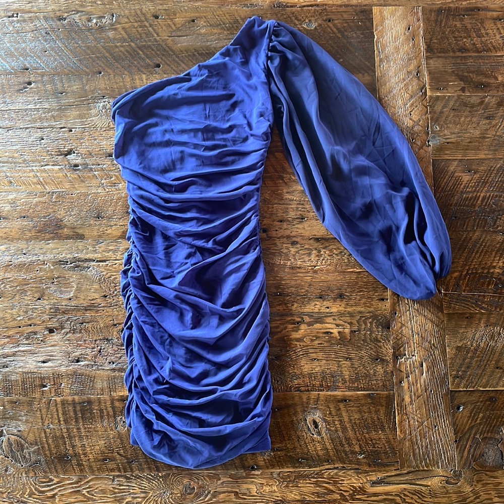 Navy One Sleeve Dress